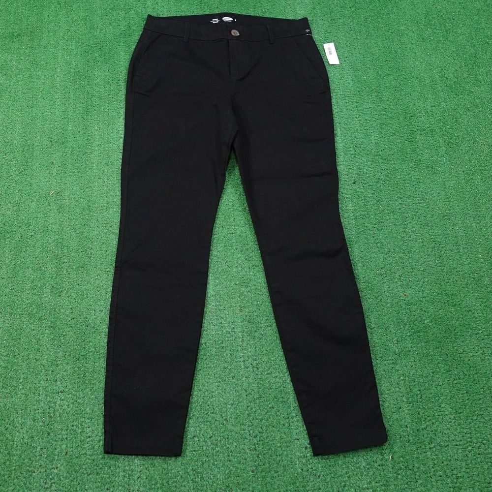 Old Navy Pants Womens 6 Black Skinny Stretch‎ Chino Cotton Spandex Work Office